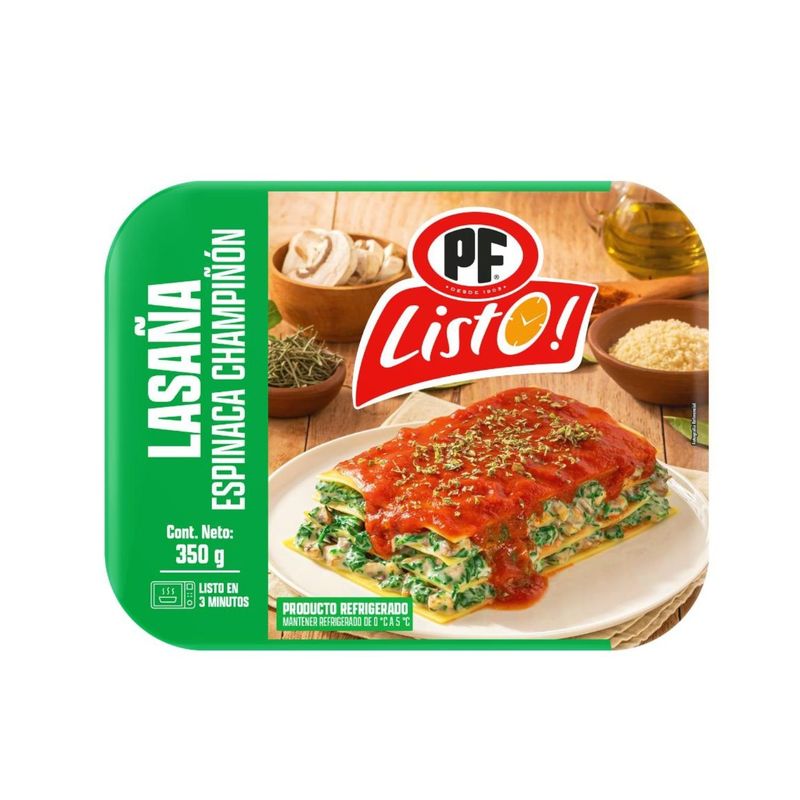 PF LISTO - Lasaña Espinaca PF Listo 350 g