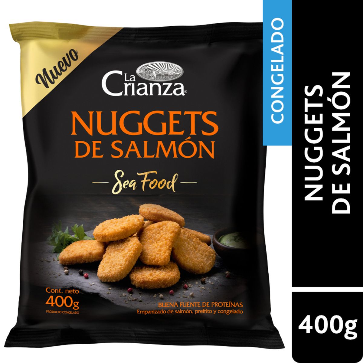 LA CRIANZA - Nuggets de Salmón Empanizados Congelados La Crianza 400 g