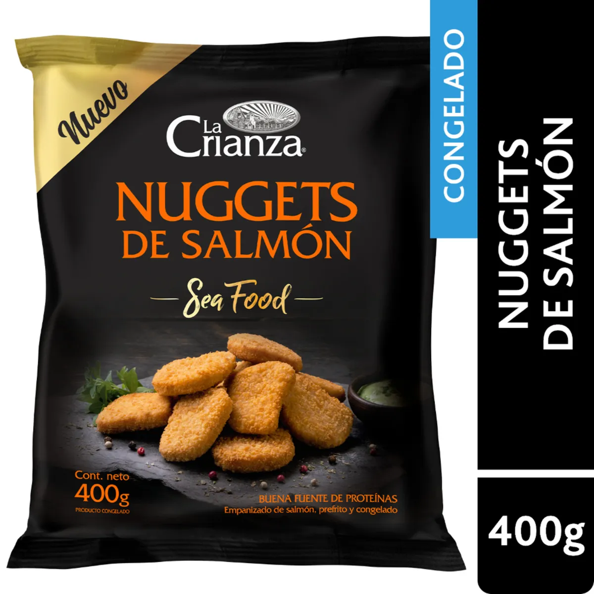 LA CRIANZA - Nuggets de Salmón Empanizados Congelados La Crianza 400 g