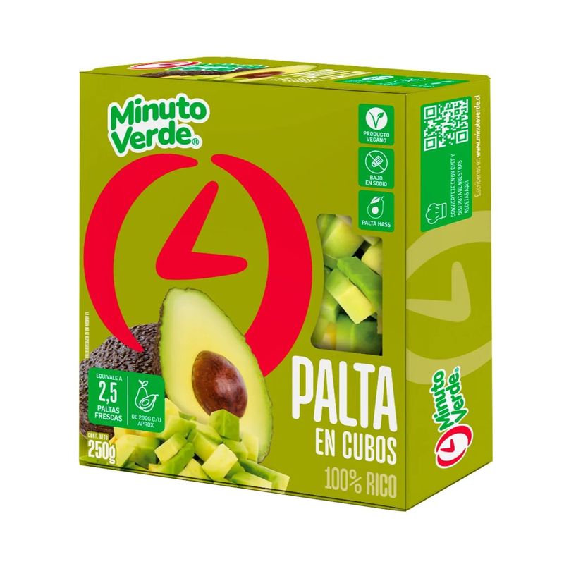 MINUTO VERDE - Palta en Cubos Congelada Minuto Verde 250 g