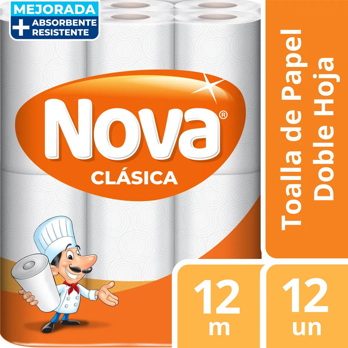 NOVA - TOALLA DE PAPEL NOVA CLASICA 12M X12