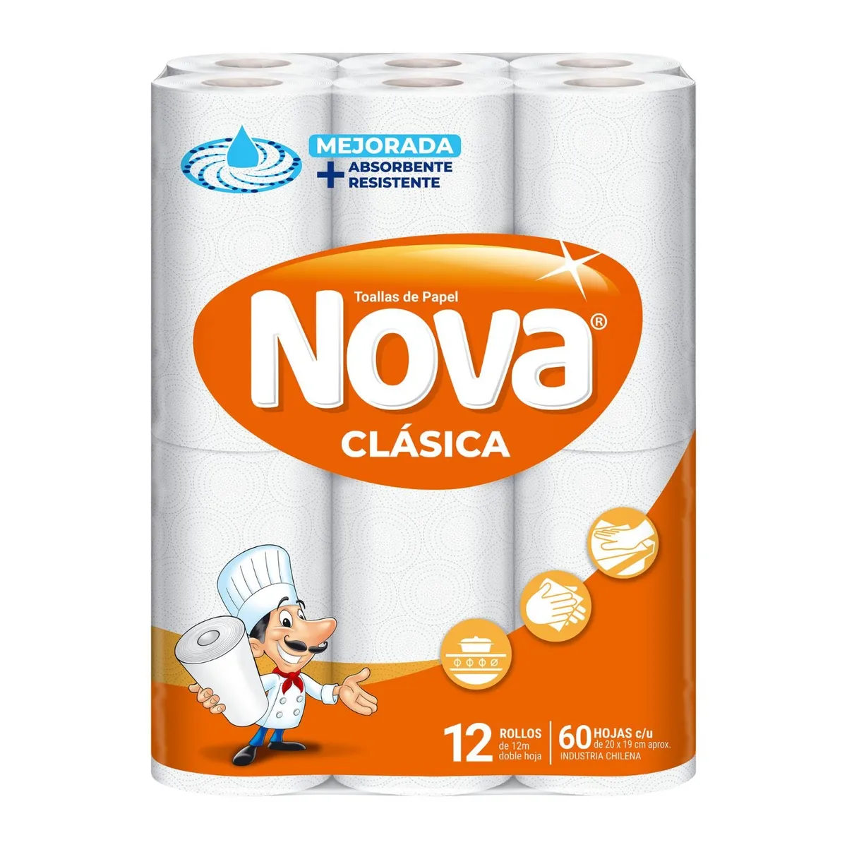 NOVA - TOALLA DE PAPEL NOVA CLASICA 12M X12