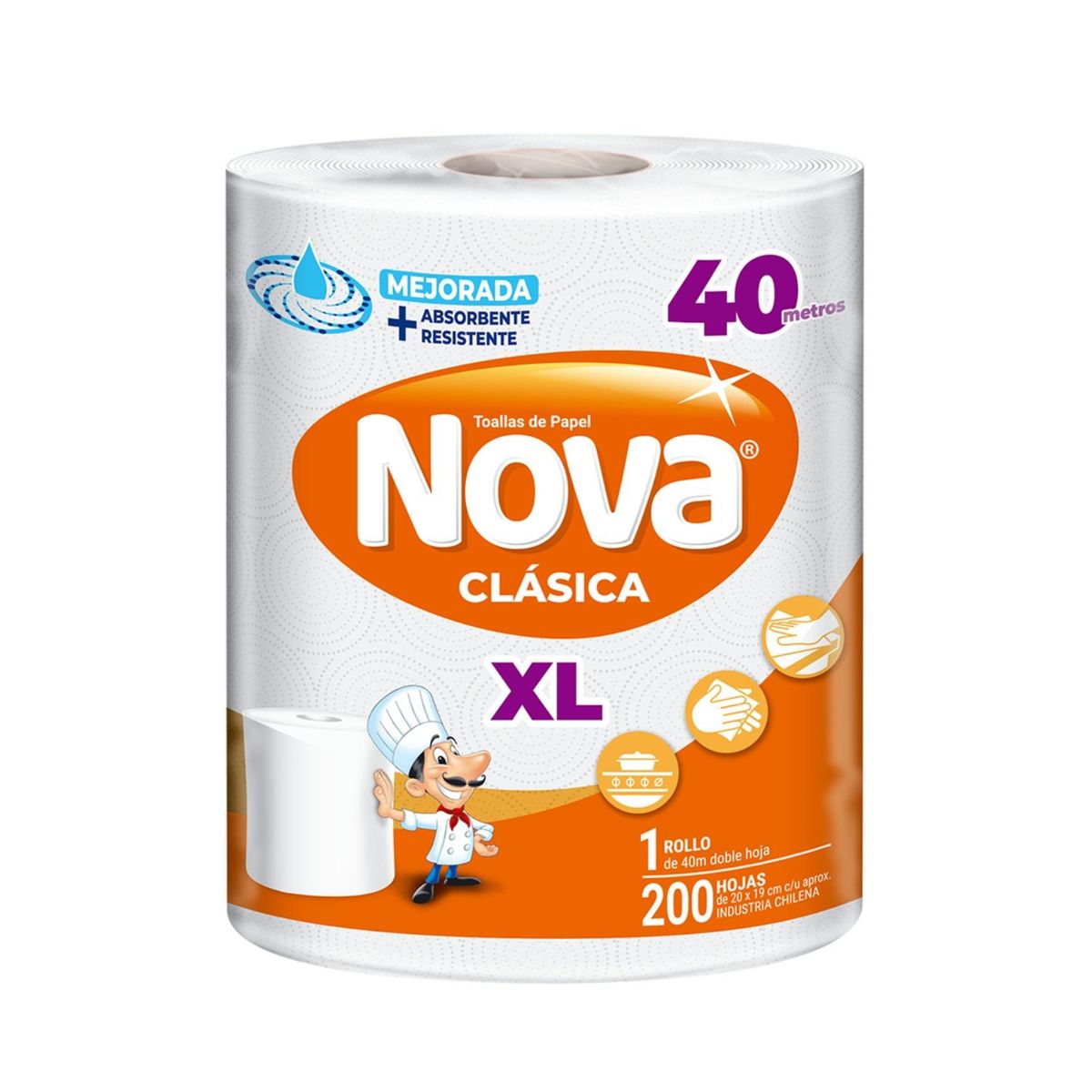 NOVA - TOALLA DE PAPEL NOVA CLASICA 40M X1