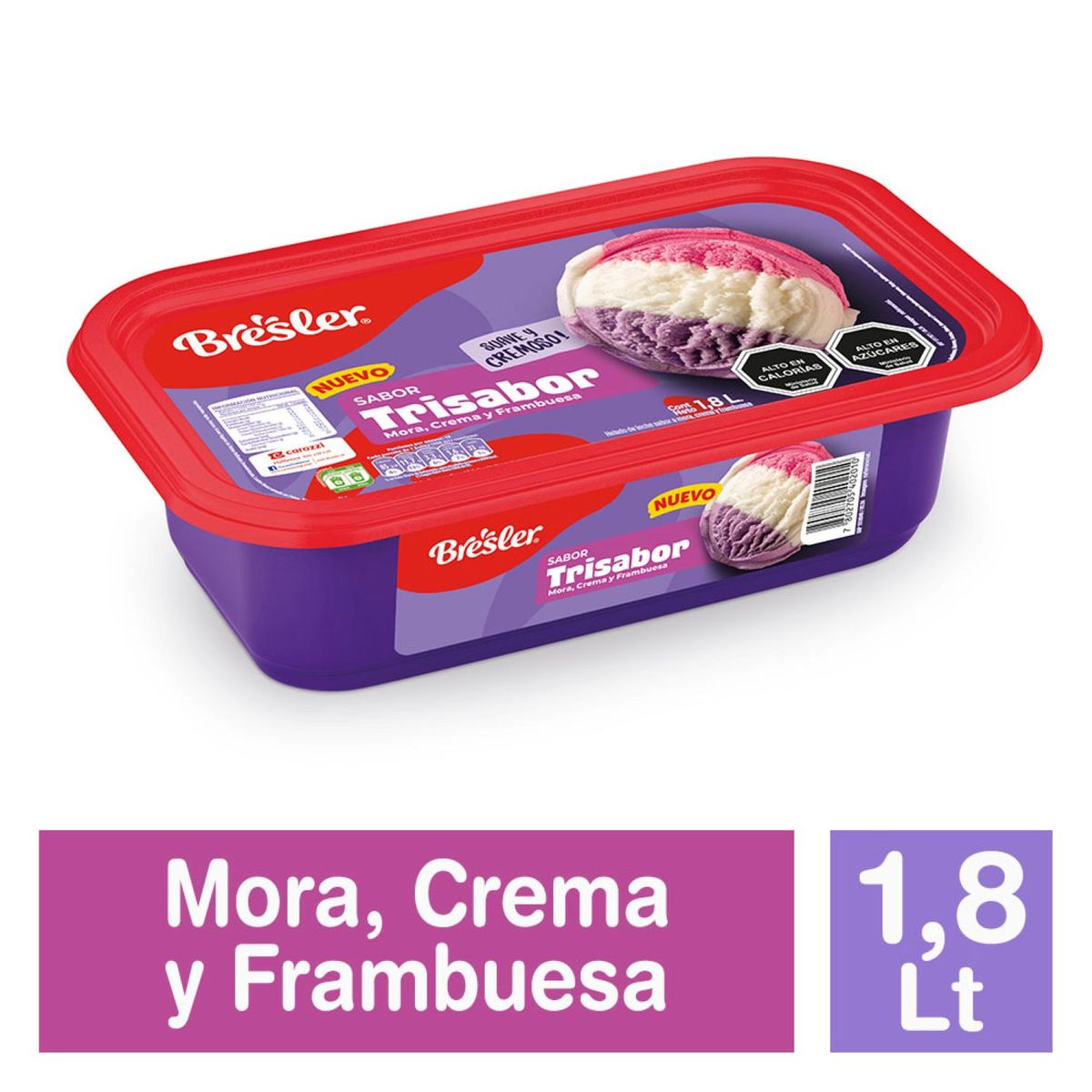 BRESLER - HELADO MORA CREMA BRESLER 1.8 LT