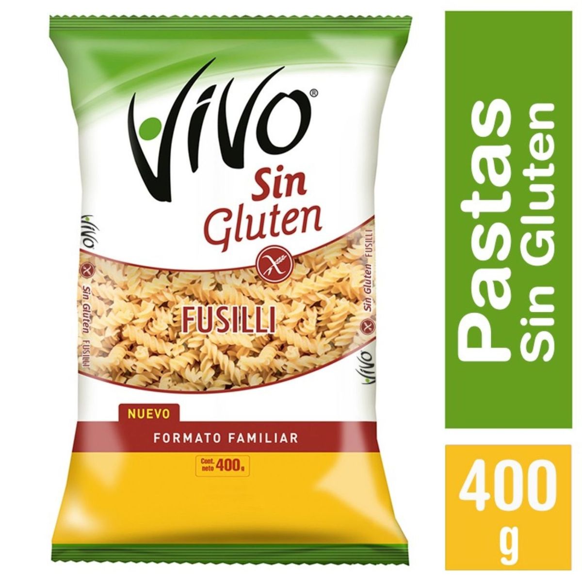 VIVO - Pasta Fusilli sin Gluten Vivo 400 g