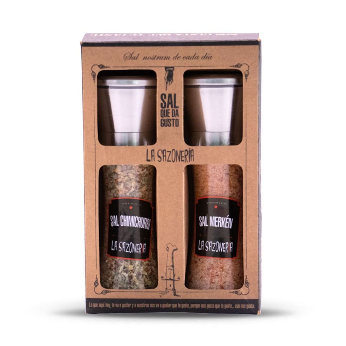 LA SAZONERIA - Pack Sal del Chef Chimichurri y Merkén La Sazoneria