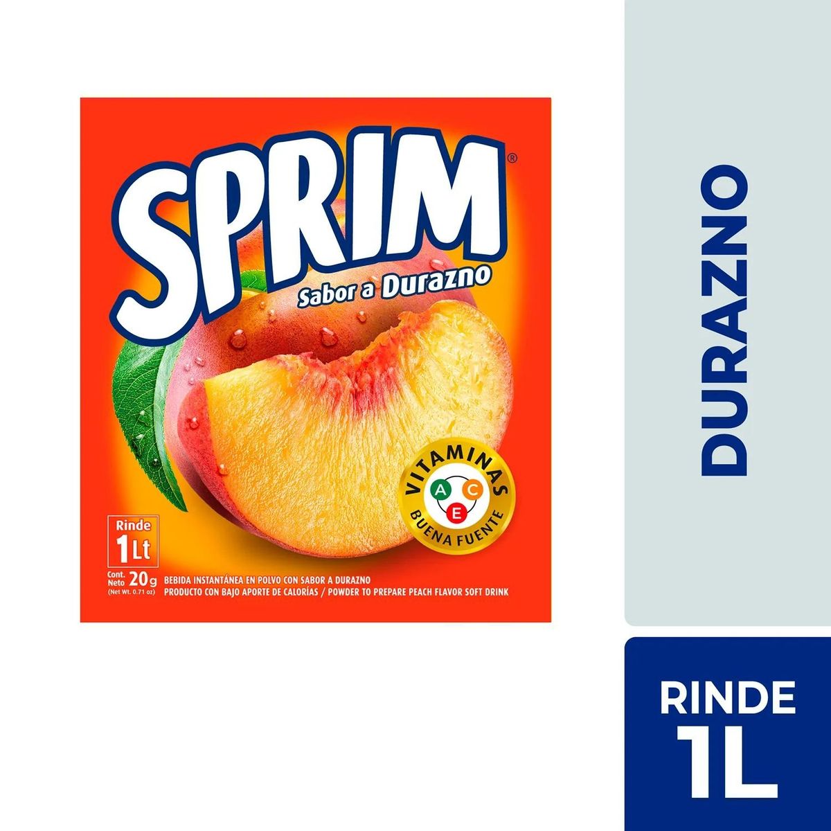 SPRIM - Jugo en Polvo Sabor Durazno Sprim 20 g