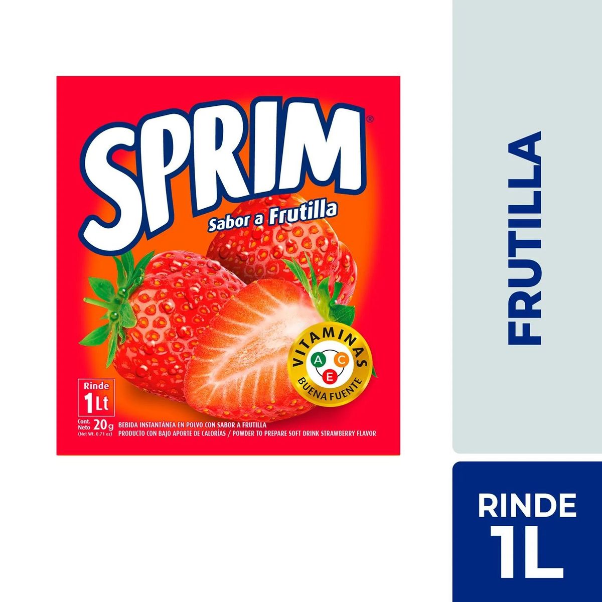 SPRIM - Jugo en Polvo Sabor Frutilla Sprim 20 g