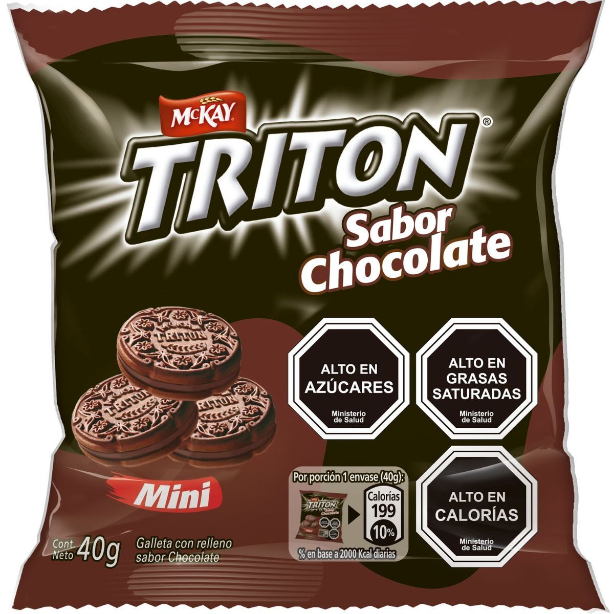 TRITON - Galleta Mini Triton Chocolate 40 g