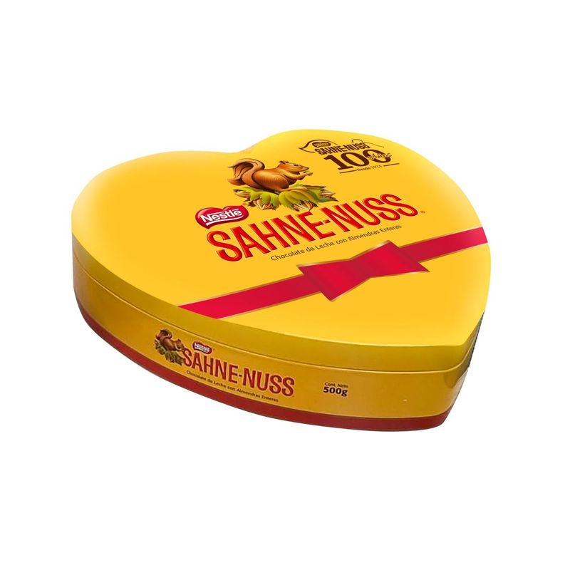 SAHNE NUSS - CHOCOLATE LATA CORAZON SAHNE NUSS 250 GR