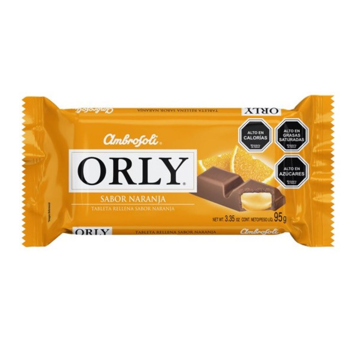 AMBROSOLI - Chocolate en Barra Orly Sabor Naranja Ambrosoli 95 g