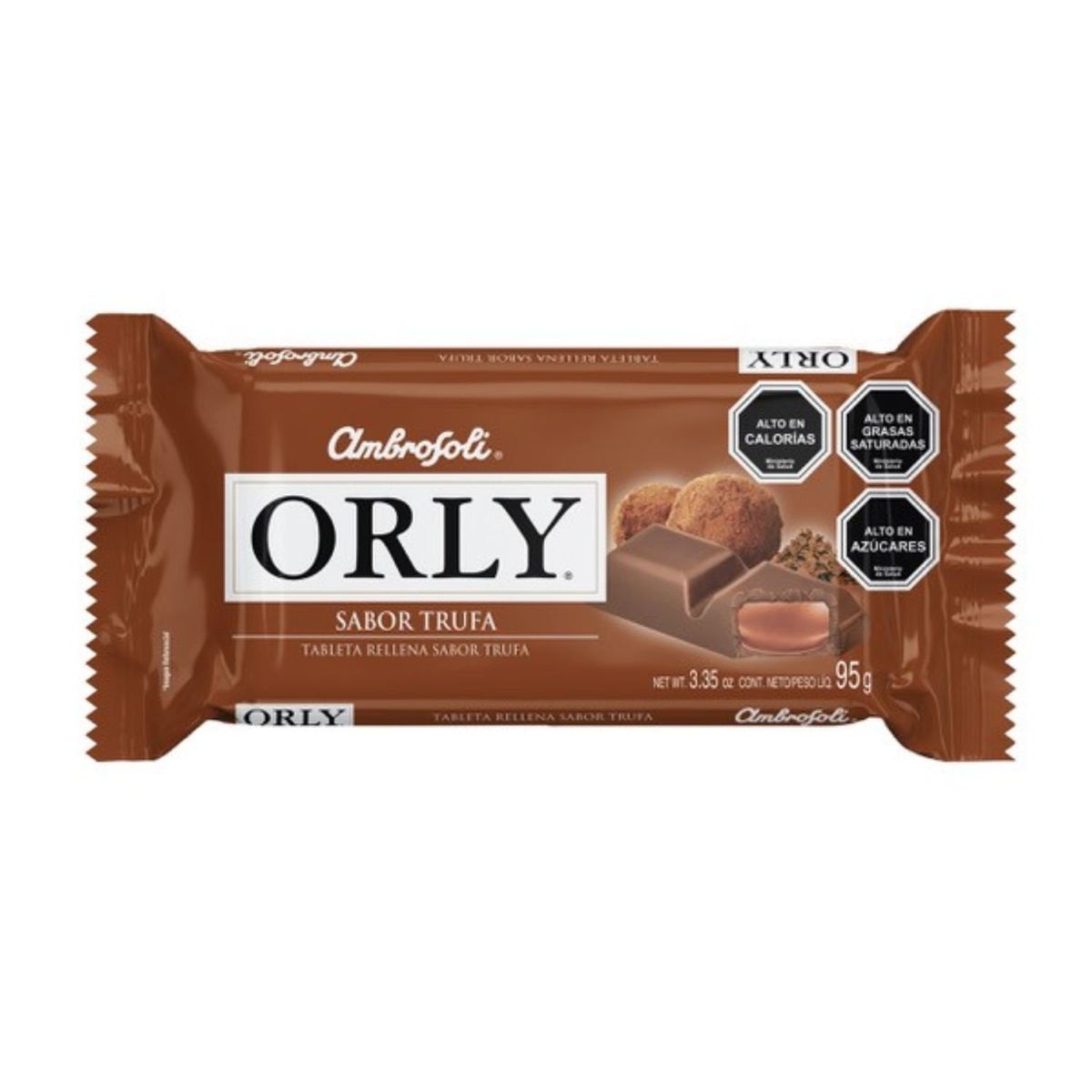AMBROSOLI - Chocolate en Barra Orly Sabor Trufa Ambrosoli 95 g