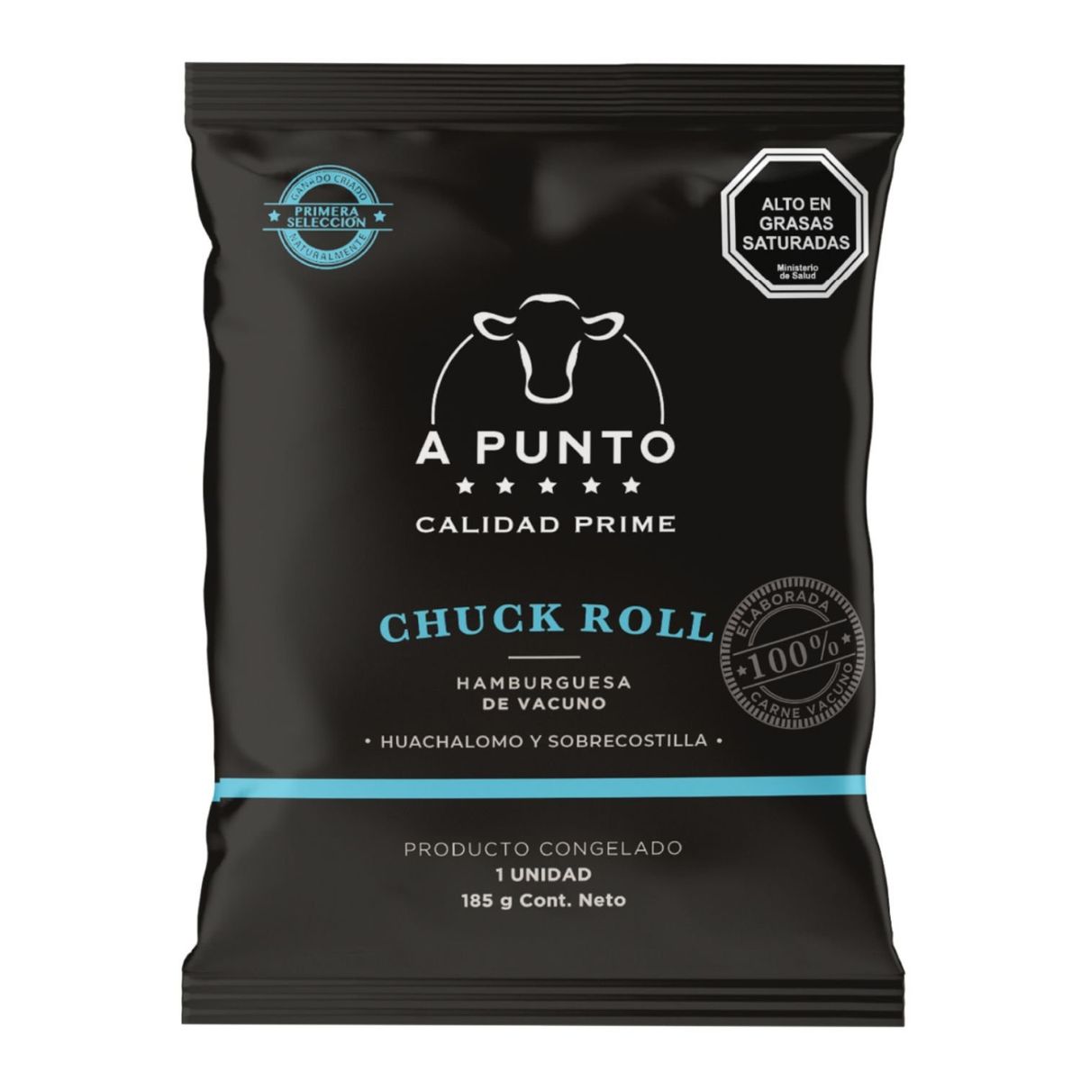 A PUNTO - Hamburguesa de Vacuno Chuck Roll Congelada A Punto 185 g