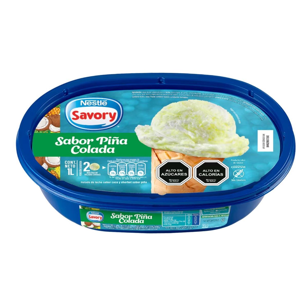 SAVORY - HELADO PINA COLADA SAVORY 1 LT
