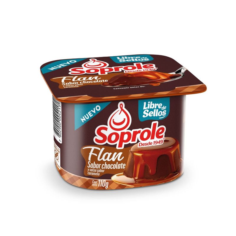 SOPROLE - Postre Flan Sabor Chocolate Soprole 110 g