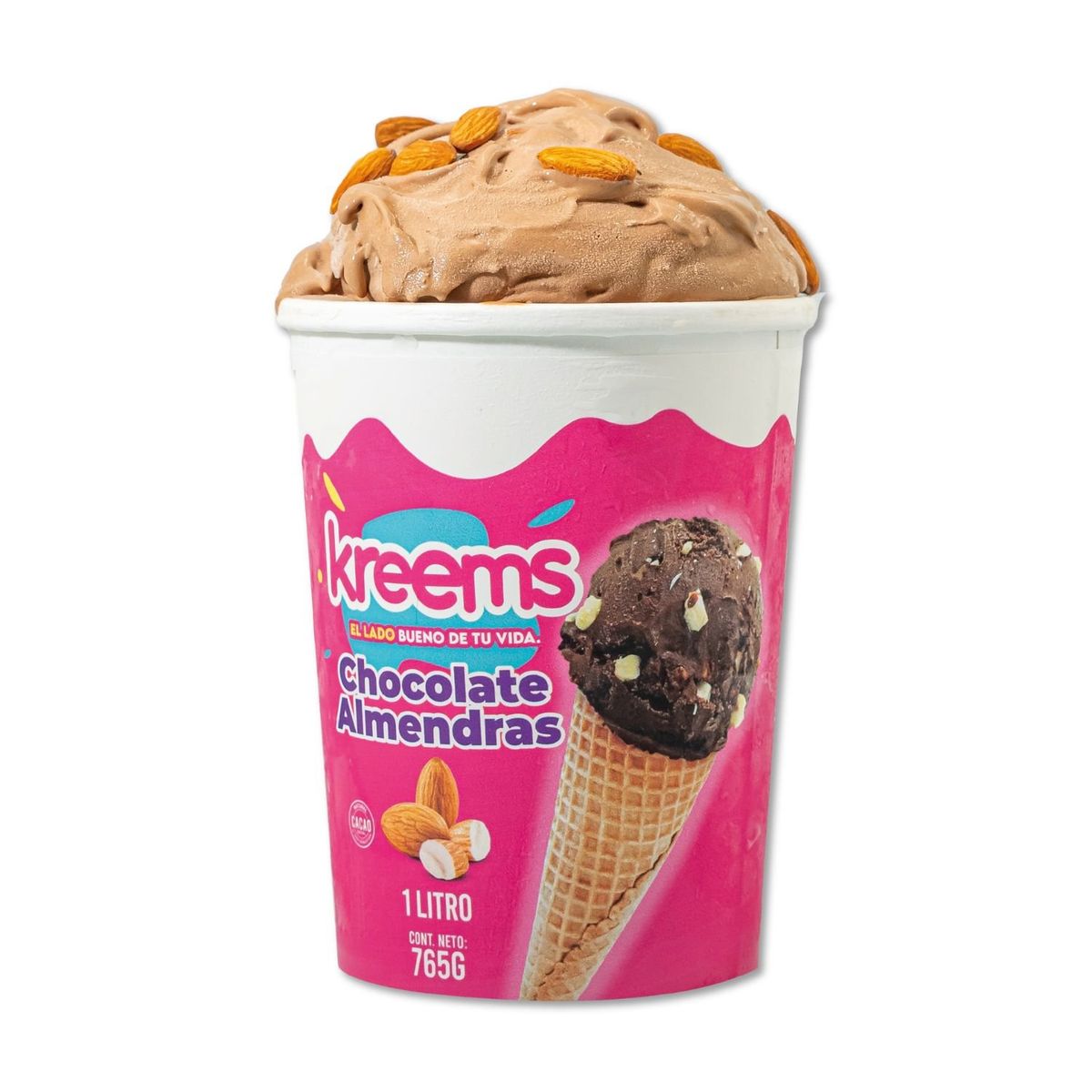 KREEMS - HELADO DE LECHE CHOCOLATE ALMENDRA 1 LT