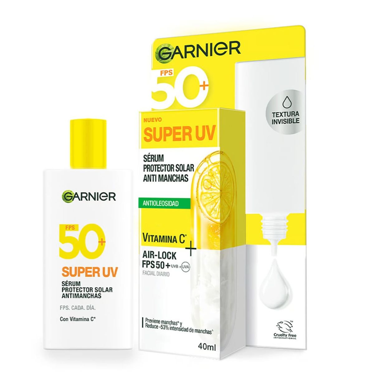 GARNIER - Sérum Protector Solar FPS 50+ Anti Manchas Garnier 40 g
