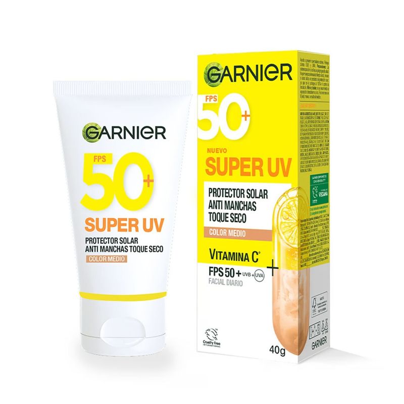 GARNIER - Sérum Protector Solar FPS 50+ Anti Manchas Toque Seco Tono Medio Garnier 40 g