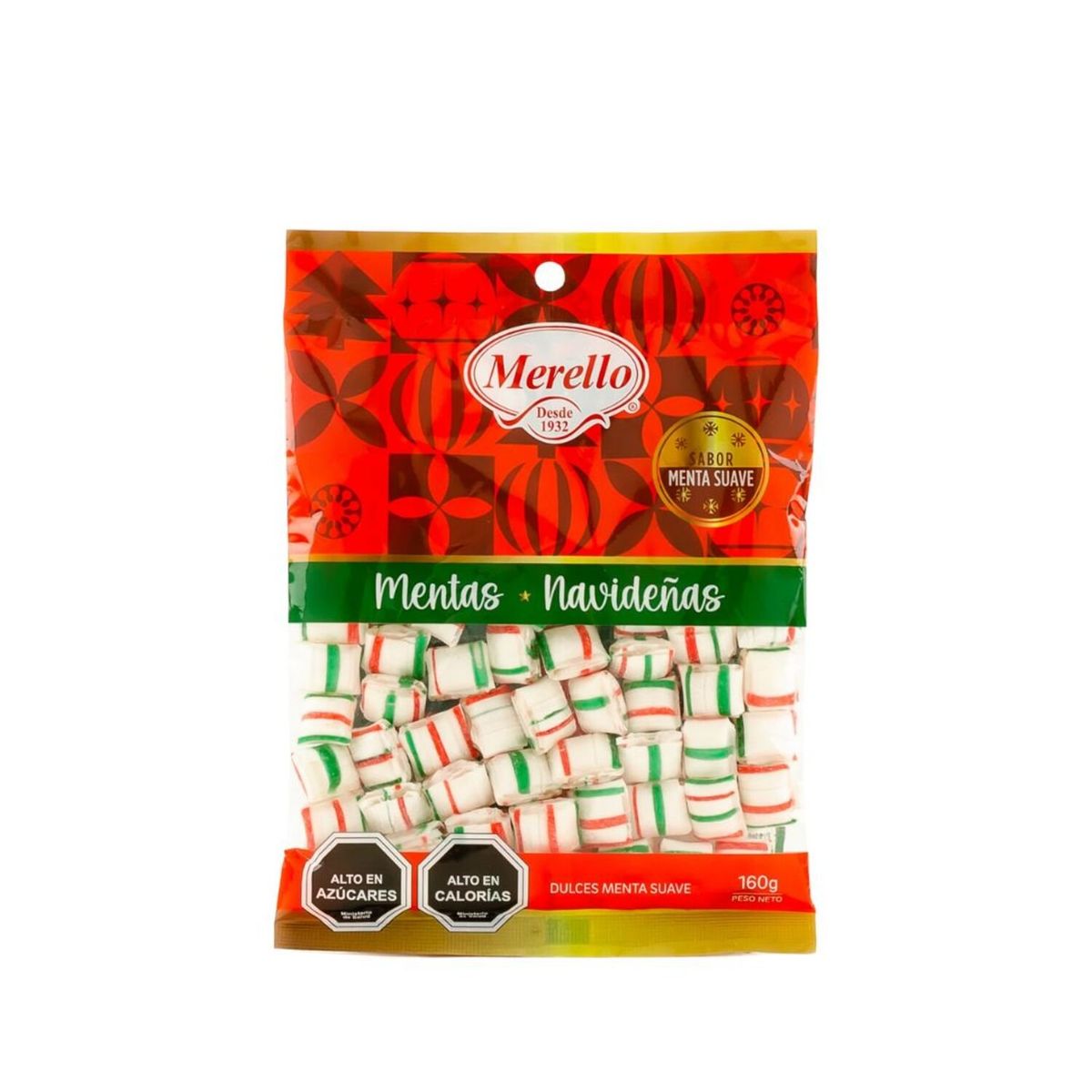 MERELLO - CARAMELO MENTA NAVIDAD MERELLO 160 GR