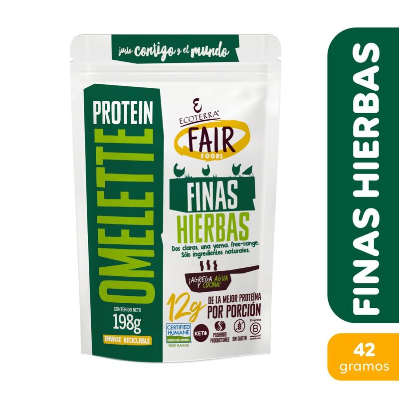 ECOTERRA - Omelette Protein Finas Hierbas Ecoterra 198 g