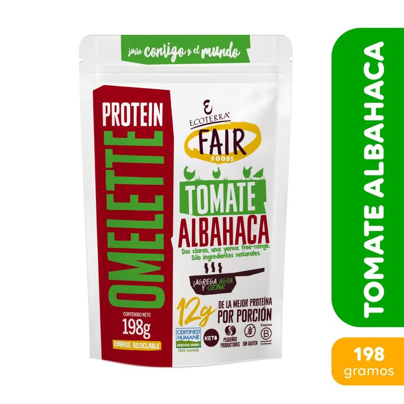 ECOTERRA - Omelette Protein Tomate Albahaca Ecoterra 198 g