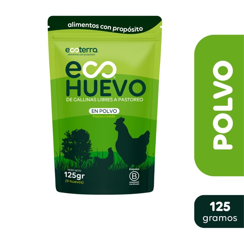 ECOTERRA - Huevo en Polvo Ecohuevo de Gallina Libre Ecoterra 125 g