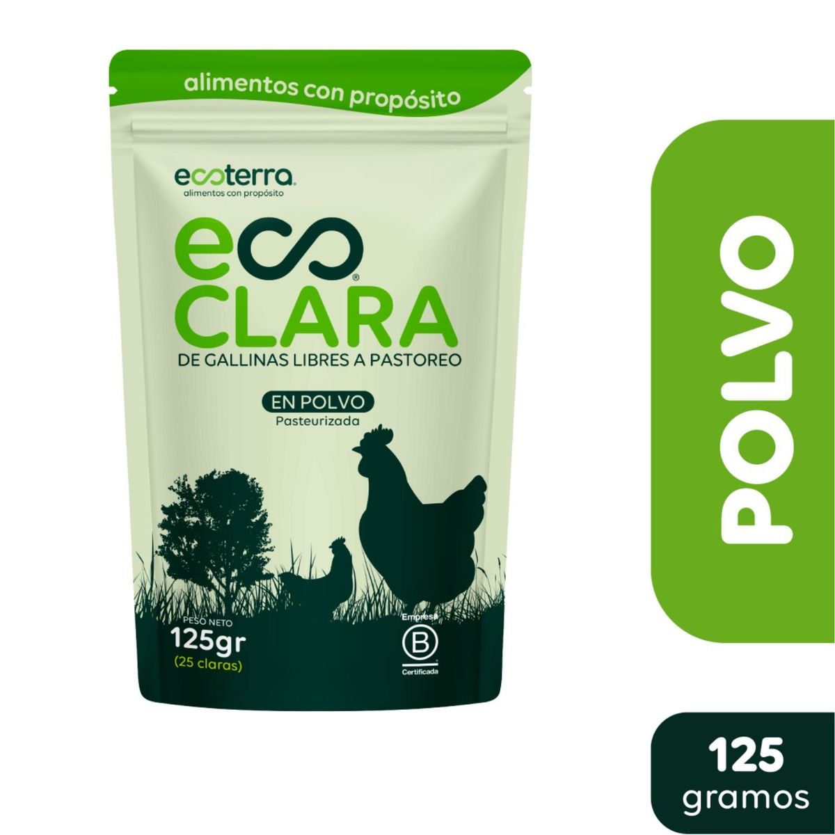 ECOTERRA - Clara de Huevo en Polvo Ecoclara de Gallina Libre Ecoterra 125 g