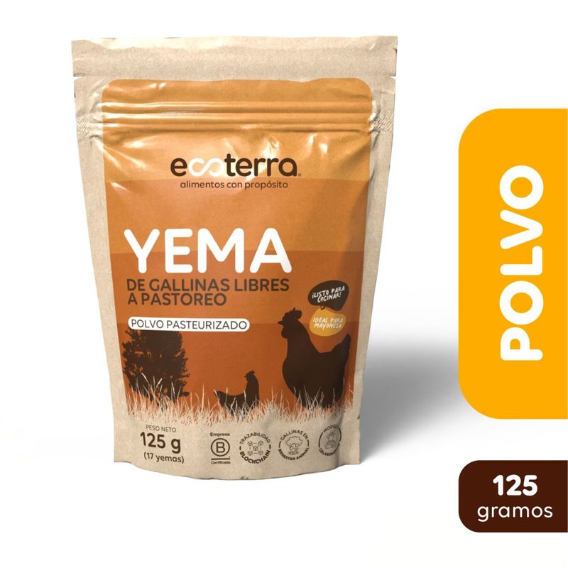 ECOTERRA - Yema de Huevo en Polvo Gallina Libre Ecoterra 125 g