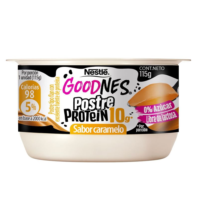 NESTLE - Postre Goodnes Protein Sabor Caramelo 115 g