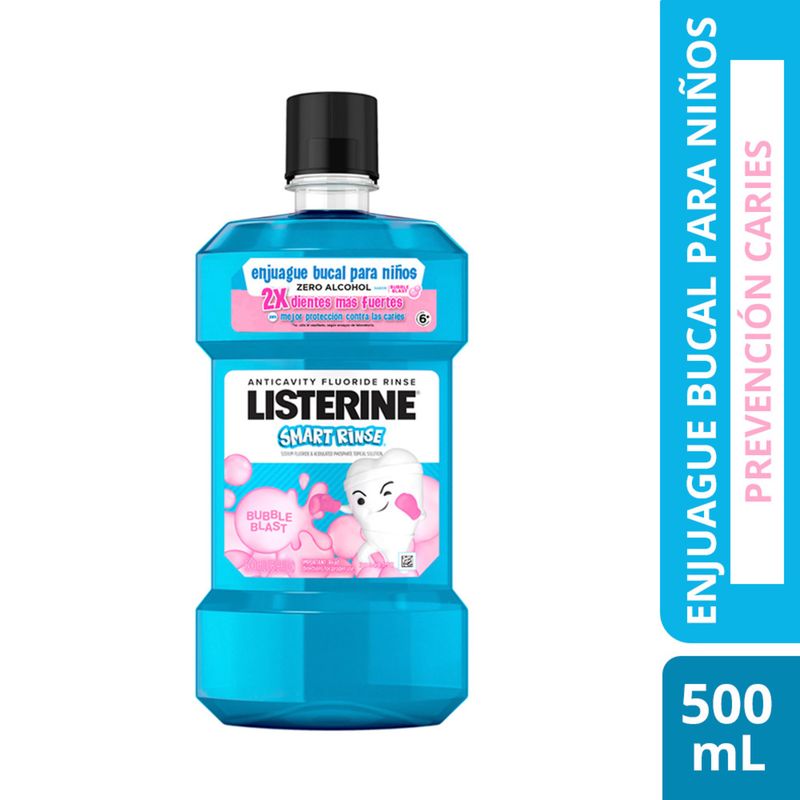 LISTERINE - Enjuague Bucal Niños Listerine Smart Rinse 500 ml