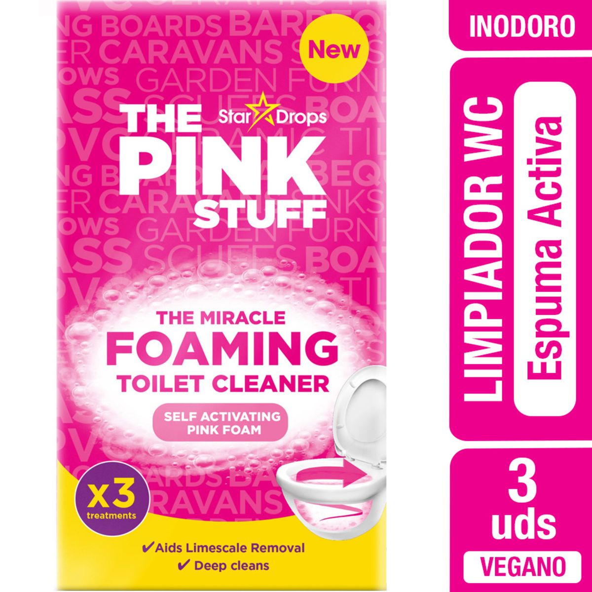 THE PINK STUFF - Limpiador Inodoro Espuma Activa The Pink Stuff 3 Un