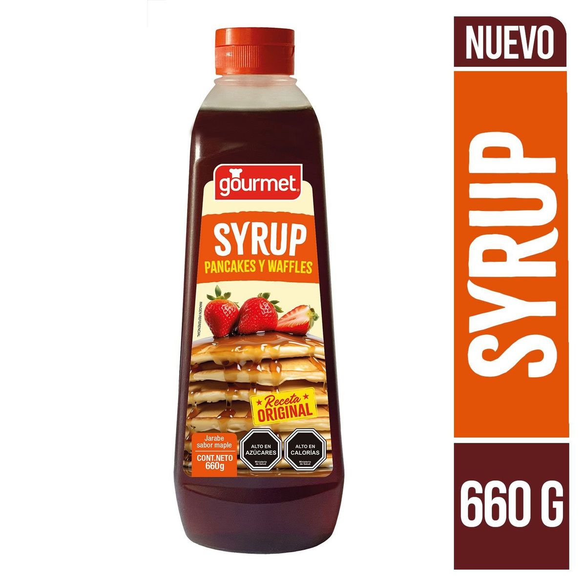 GOURMET - Jarabe Syrup Sabor Maple Pancakes y Waffles Gourmet 660 g