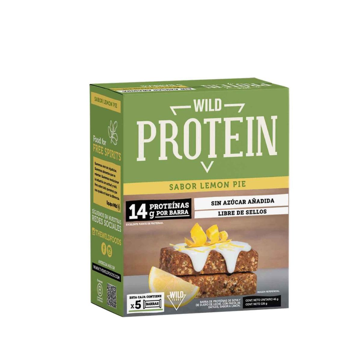 WILD PROTEIN - Barras de Proteínas Pie Limón Wild Protein 5 Un