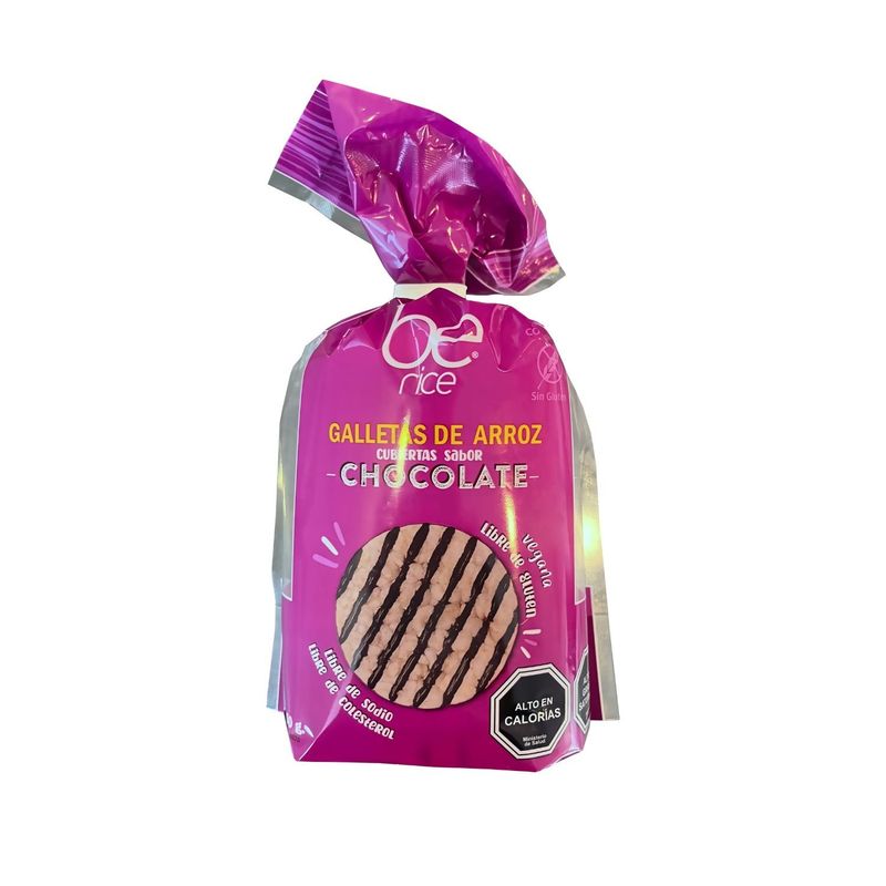 BE RICE - Galletas de Arroz Be Cubiertas de Chocolate 150 g