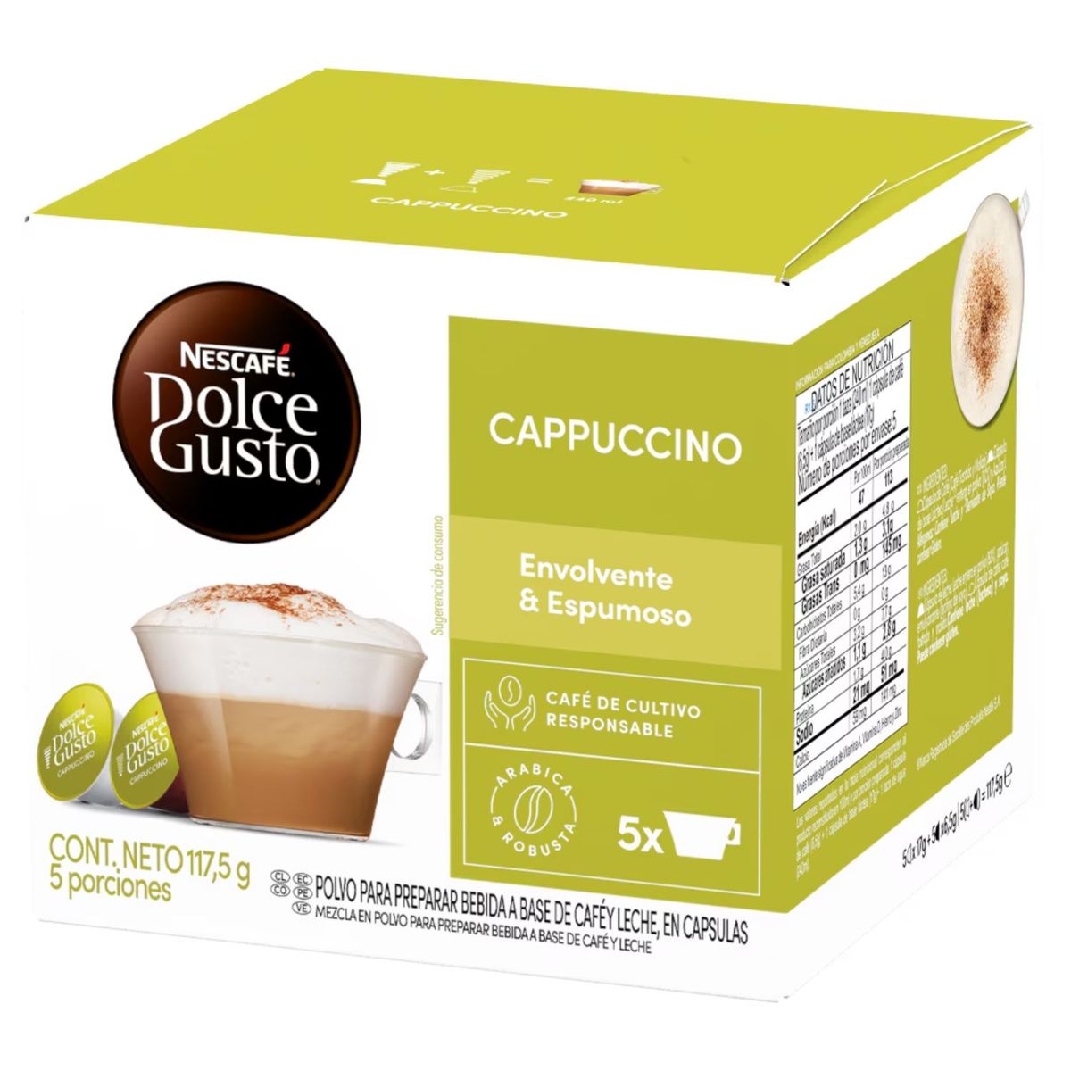 DOLCE GUSTO - Cápsulas de Café Dolce Gusto Capuccino 5 porciones