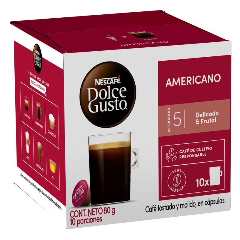 DOLCE GUSTO - Cápsulas de Café Dolce Gusto Americano 10 Un