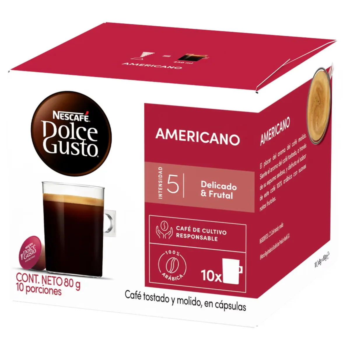 DOLCE GUSTO - Cápsulas de Café Dolce Gusto Americano 10 Un