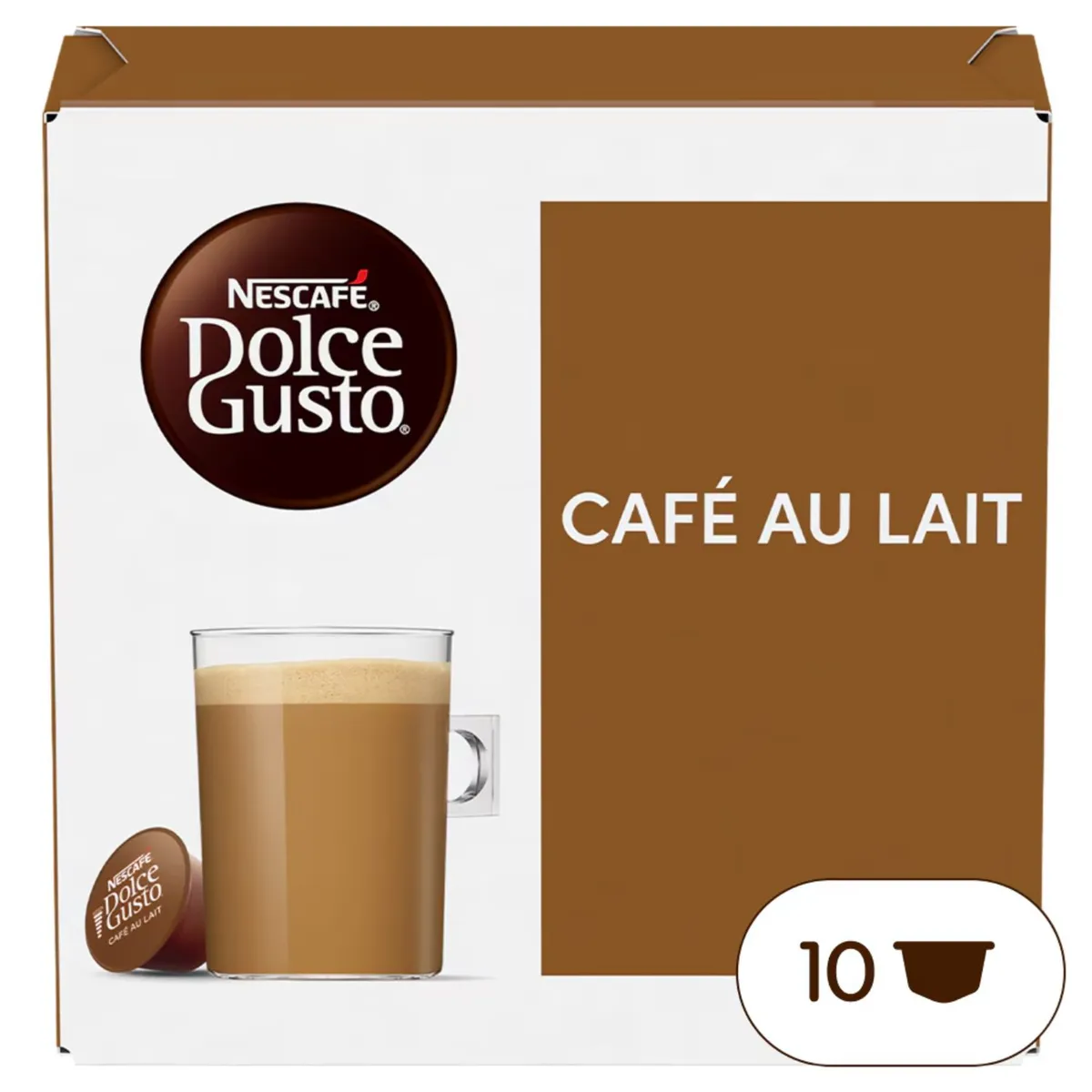 DOLCE GUSTO - Cápsulas de Café con Leche Dolce Gusto 10 Un