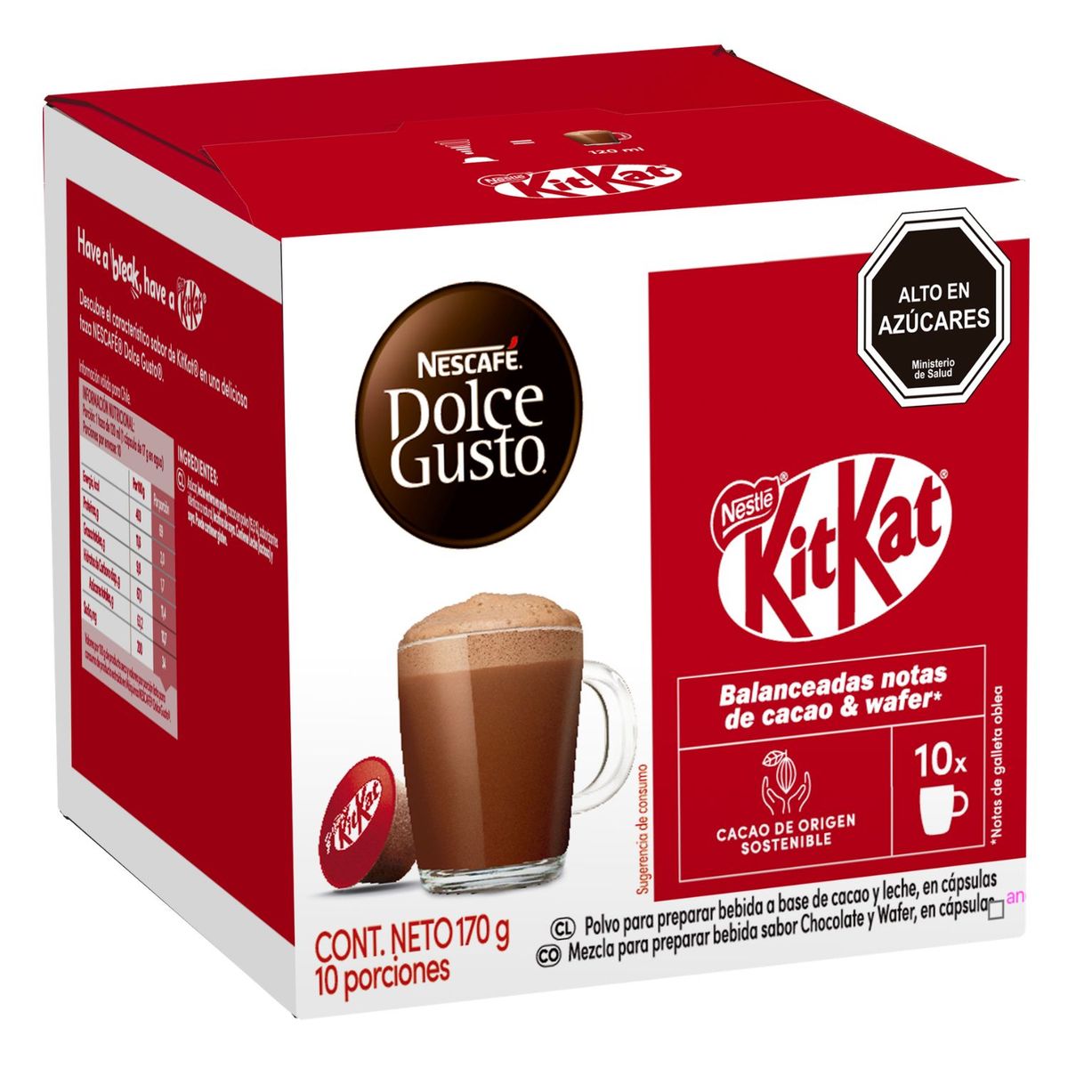 DOLCE GUSTO - Cápsulas de Chocolate Dolce Gusto Kit Kat 10 Un