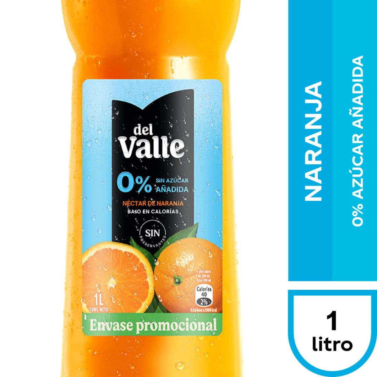DEL VALLE - Néctar del Valle Naranja Light 1 lt