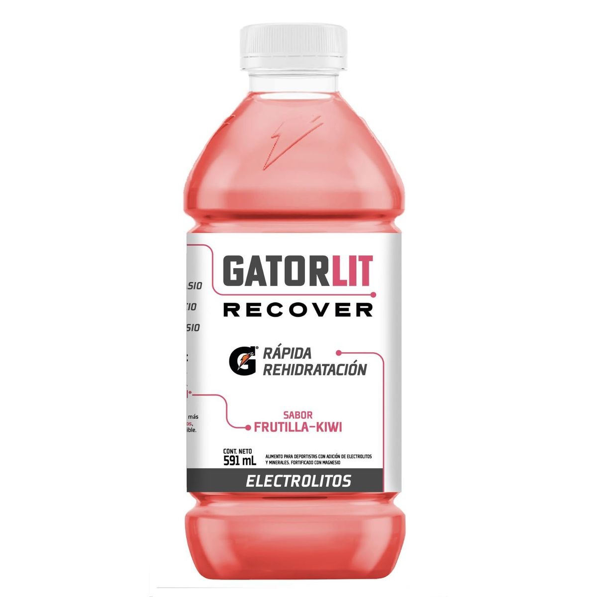 GATORLIT - Bebida Suero Rehidratante Sabor Frutilla y Kiwi Gatorlit 591 ml