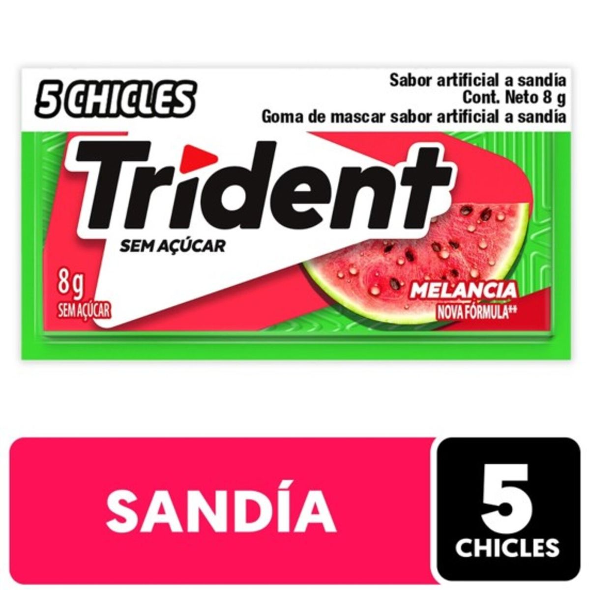 TRIDENT - Chicle Trident Sabor Sandía 8 g