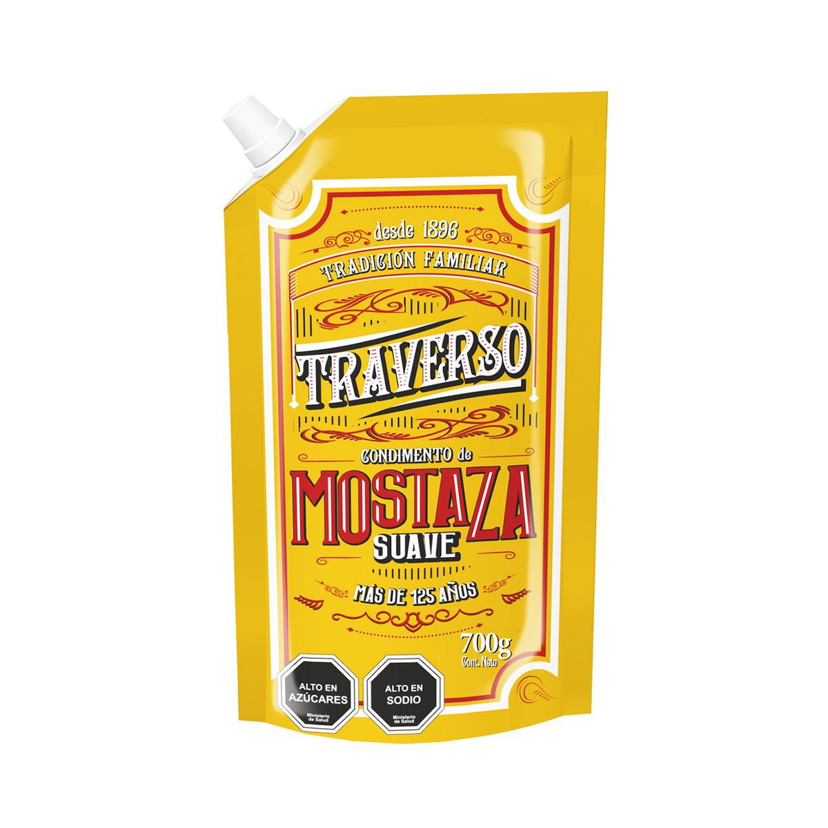TRAVERSO - Mostaza Suave Doypack Traverso 700 g