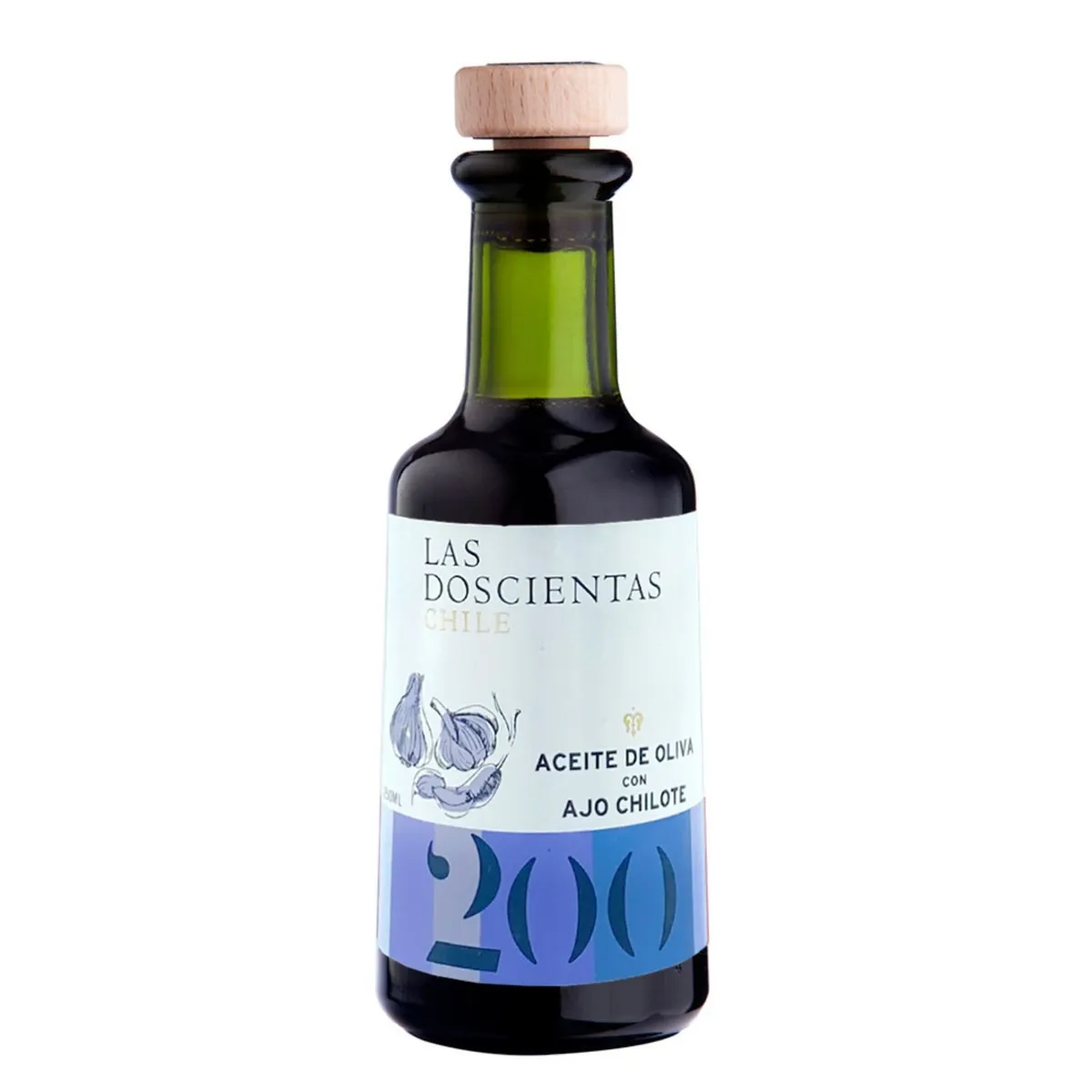 LAS DOSCIENTAS - Aceite de Oliva con Ajo Chilote Las Doscientas 250 ml
