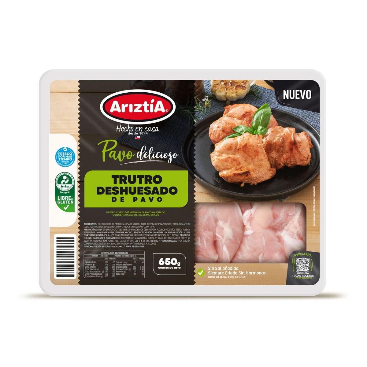 ARIZTIA - Trutro Deshuesado de Pavo Ariztia 650 g