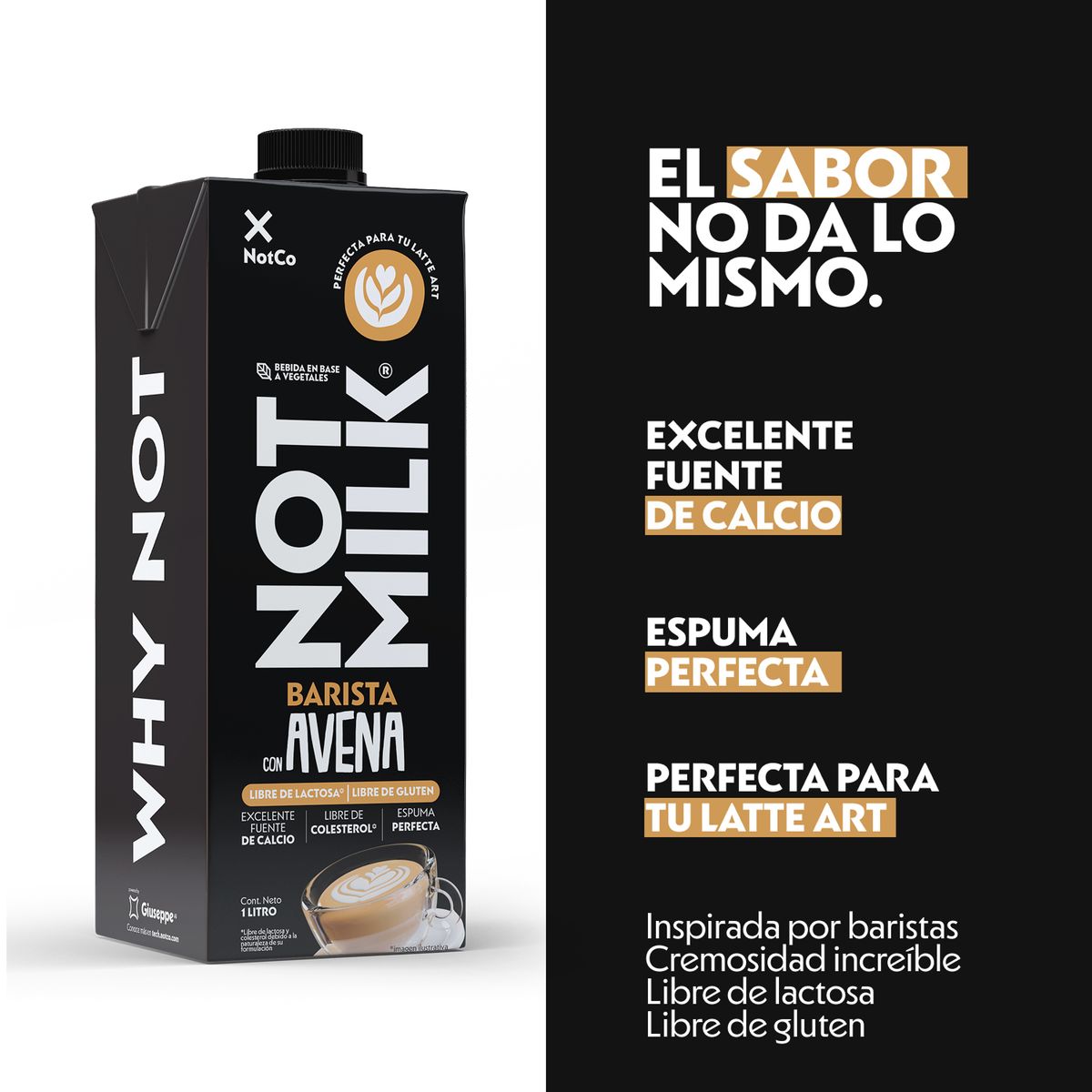 NOT MILK - Bebida Vegetal NotMilk Barista Con Avena 1 L