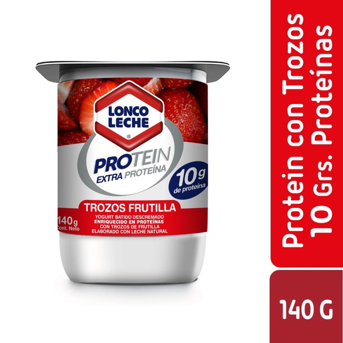 LONCOLECHE - Yoghurt Protein Trozos de Frutilla Loncoleche 140 g