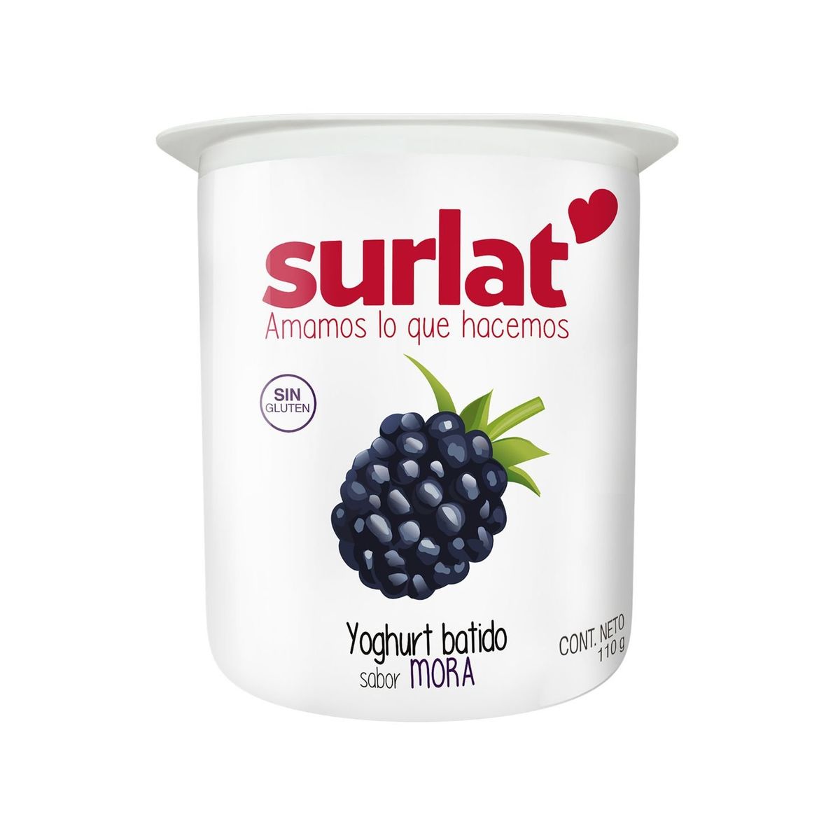 SURLAT - Yoghurt Batido Sabor Mora Surlat 110 g