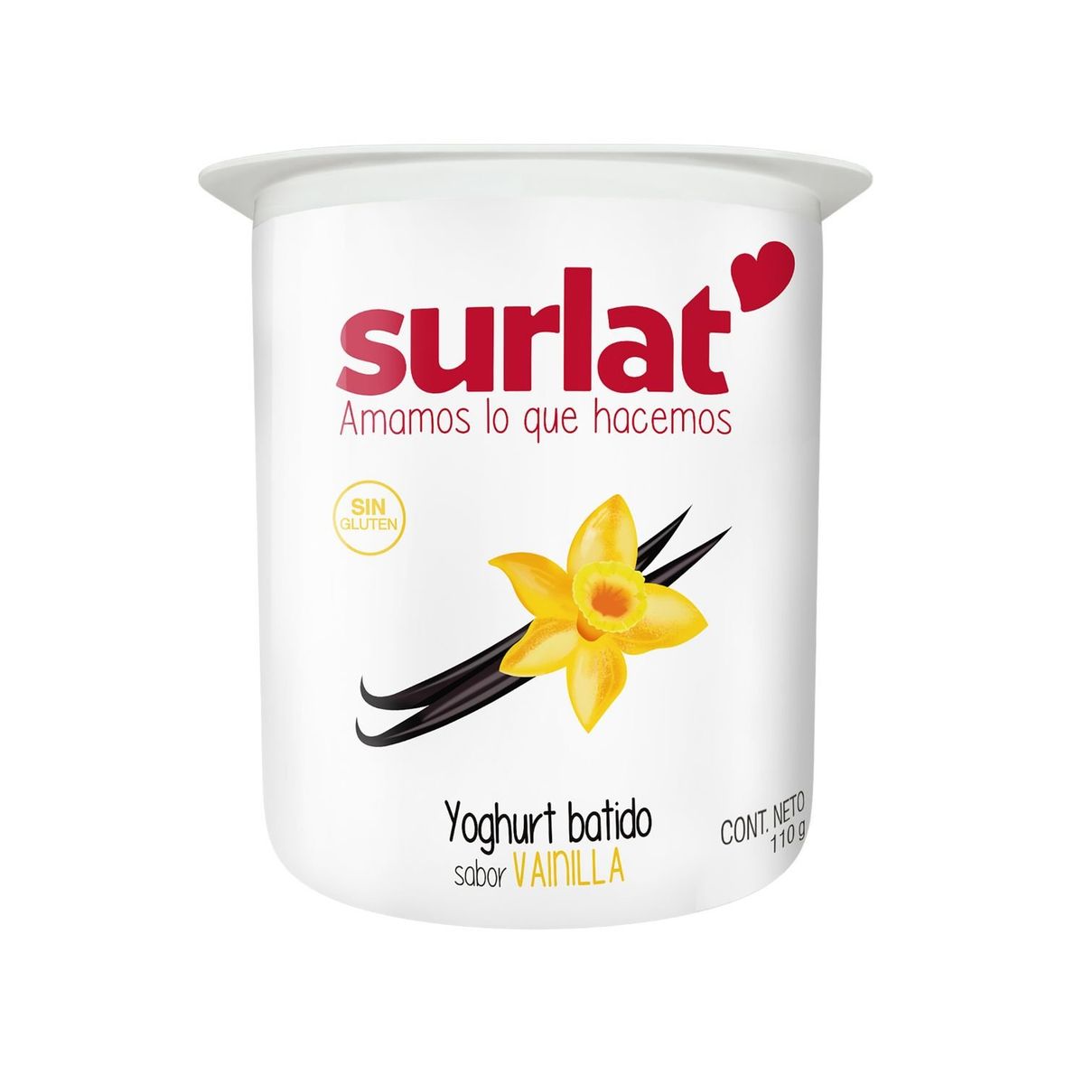 SURLAT - Yoghurt Batido Sabor Vainilla Surlat 110 g