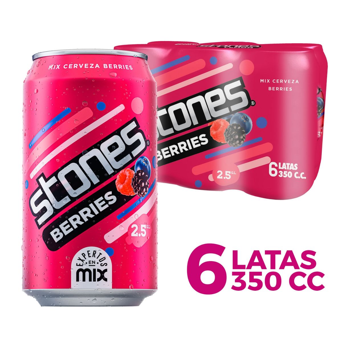 STONES - Pack Cervezas Stones Berries 2.5° 6 x 350 ml